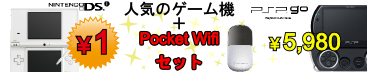 �Q�[���@ + Pocket WiFi�Z�b�g